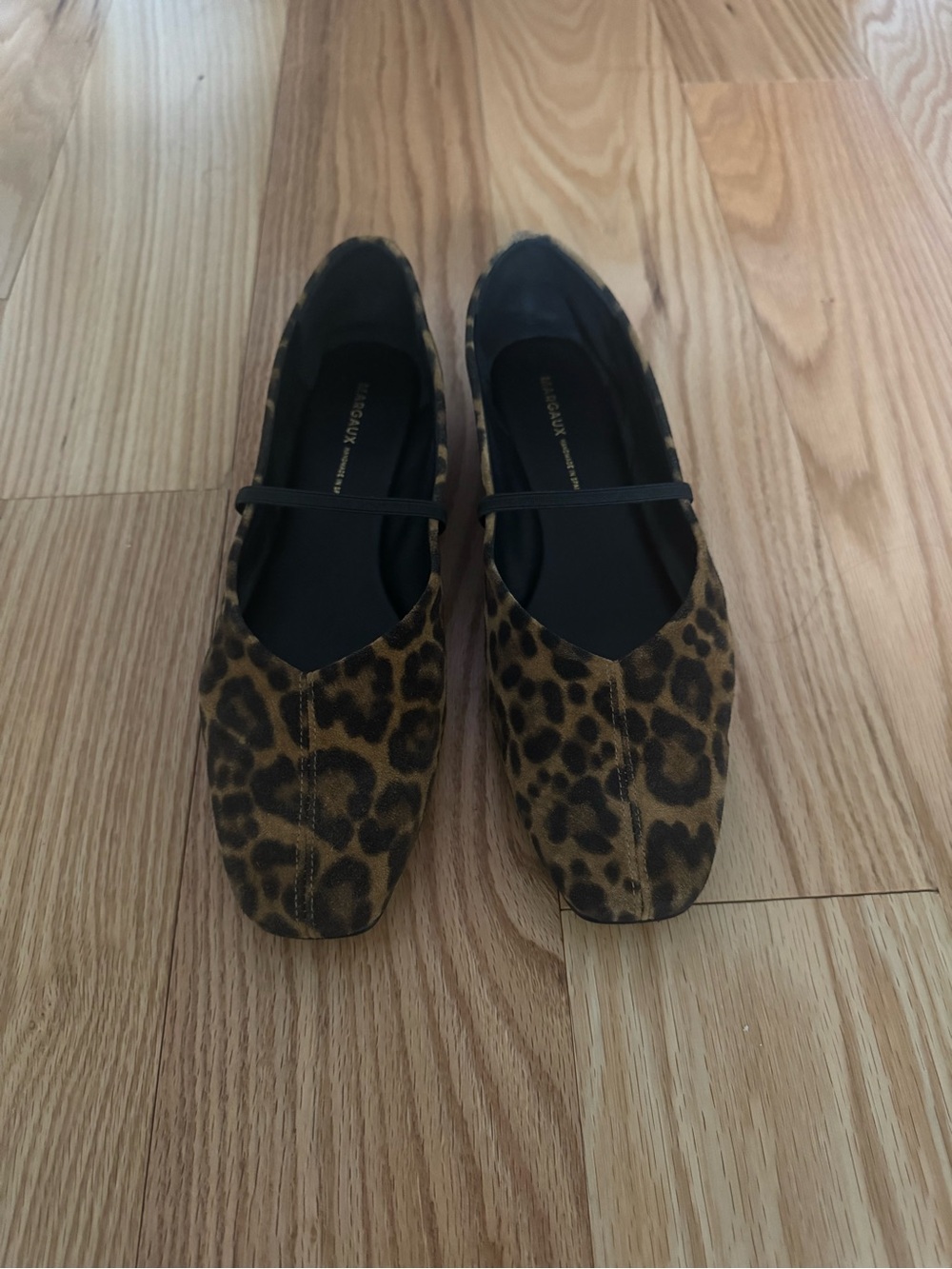Margaux Phoebe Suede Leopard Ballet Flats